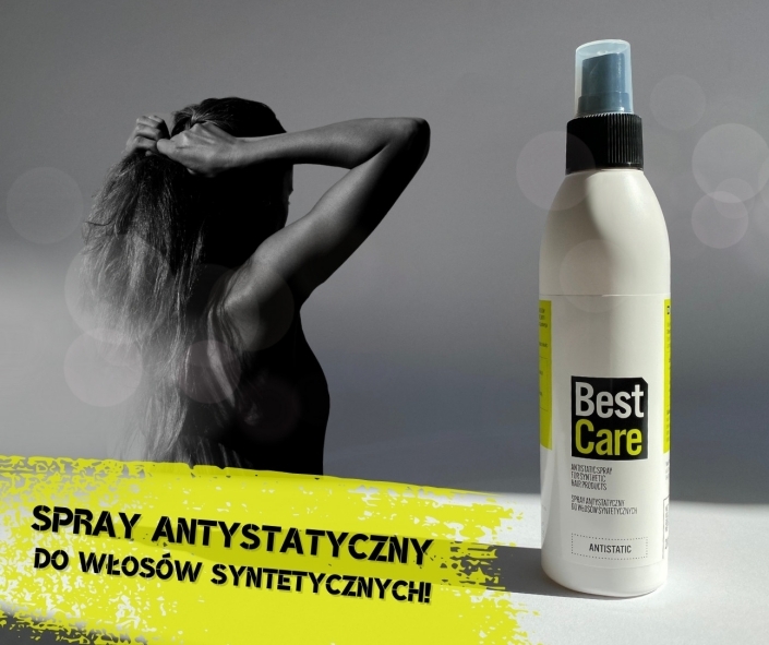 NOWY Spray antystatyczny Best Care.<br>Zapewnij gładkość syntetycznym włosom!