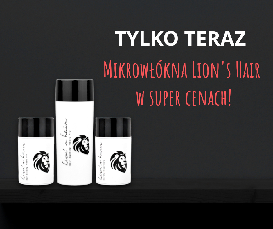Promocja na mikrowłókna Lion’s Hair. Gęste włosy w kilka chwil!